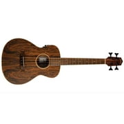 Lanikai Figured Bocote Bass Ukulele Electric with Fishman Classica II Pickup and Tuner Natural