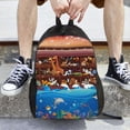 thumbnail image 6 of Defioc Animals On Noah's Ark2 Print Backpack -Travel,or Work Bookbag Daypacks with 15-Inch Laptop Sleeve and Dual Water Bottle Pockets, 6 of 6