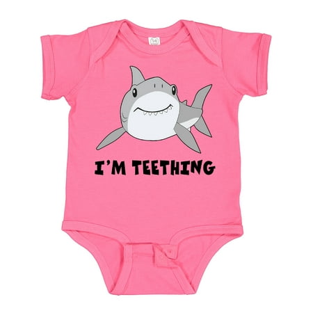 

Inktastic I m Teething Cute Shark Gift Baby Boy or Baby Girl Bodysuit