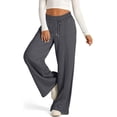 thumbnail image 2 of Aricy Wide Leg Sweatpants Women Drawstring High Waisted Joggers Casual Y2k Trouser Sweat Palazzo Pants with Pockets, 2 of 5