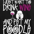 thumbnail image 3 of CafePress - Drink Wine And Pet My Poodle Dog T Shirt Pajamas - Women's Short Sleeve Print T-Shirt and Pants Dark Cotton Pajama Set, 3 of 7