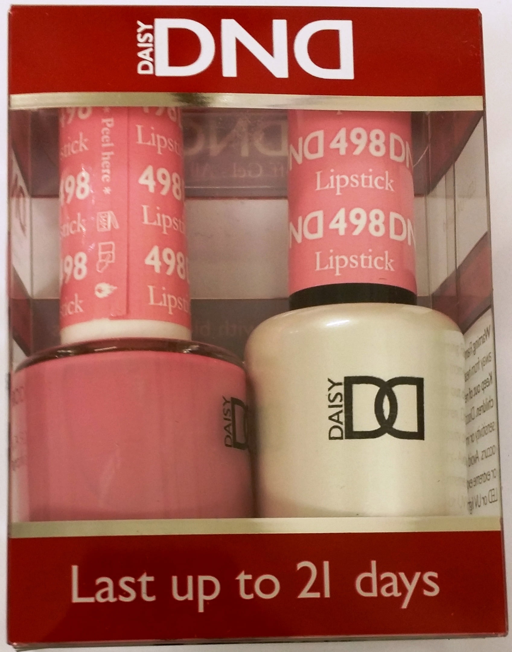 DND Nail Polish Gel & Matching Lacquer Set 498 LIPSTICK