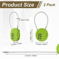 thumbnail image 3 of Candado de combinación Uxcell de 2 piezas, aleación de zinc, candado de combinación de 3 dígitos, forma redonda, candado sin llave para equipaje al aire libre [Verde], 3 of 7