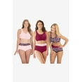 thumbnail image 3 of Comfort Choice Plus Size Full Coverage Stretch Cotton Color Block Brief 3-Pack, 3 of 5