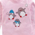 thumbnail image 4 of NOLDARES Toddler Boys Outfit Set Long Sleeve Print Crewneck Cotton Tee Elastic Waist Pants 2 Piece Fall Winter Clothes Size:6-12 M,Light Pink, 4 of 4