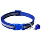 thumbnail image 2 of Paquete de 2 huellas y collar reflectante para gatos con cascabel Collar básico para perros y gatos Hebilla Collar ajustable de poliéster para perros y gatos o cinturones de seguridad Xemadio WMZL-635-2, 2 of 3