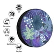 thumbnail image 5 of XMXY Tropical Purple Leaves Spare Tire Cover, Universal Waterproof Cover for Jeep RV Tire Wheel Protection, 14 inch, 5 of 8