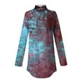 thumbnail image 4 of Sevevn Women's Fashion Printed Long Sleeve Printed Turtleneck Top T-shirt Wine S Gift for Adults, 4 of 5