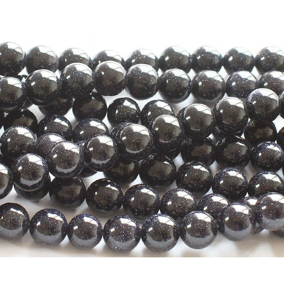 8mm Blue Goldstone Round Beads Genuine Gemstone Natural Jewelry Making