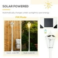 thumbnail image 4 of Outsunny 77" Solar Lamp Post Light, Waterproof Aluminum Outdoor Vintage Street Lamp, Motion Activated Sensor PIR, Adjustable Brightness, for Garden, Lawn, Pathway, Driveway, White, 4 of 8