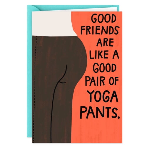Yoga Pants Funny Birthday Card Yoga Pants Funny Birthday Card