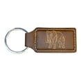 thumbnail image 4 of Keychain - Rectangle - Elephant - Leather, 4 of 4