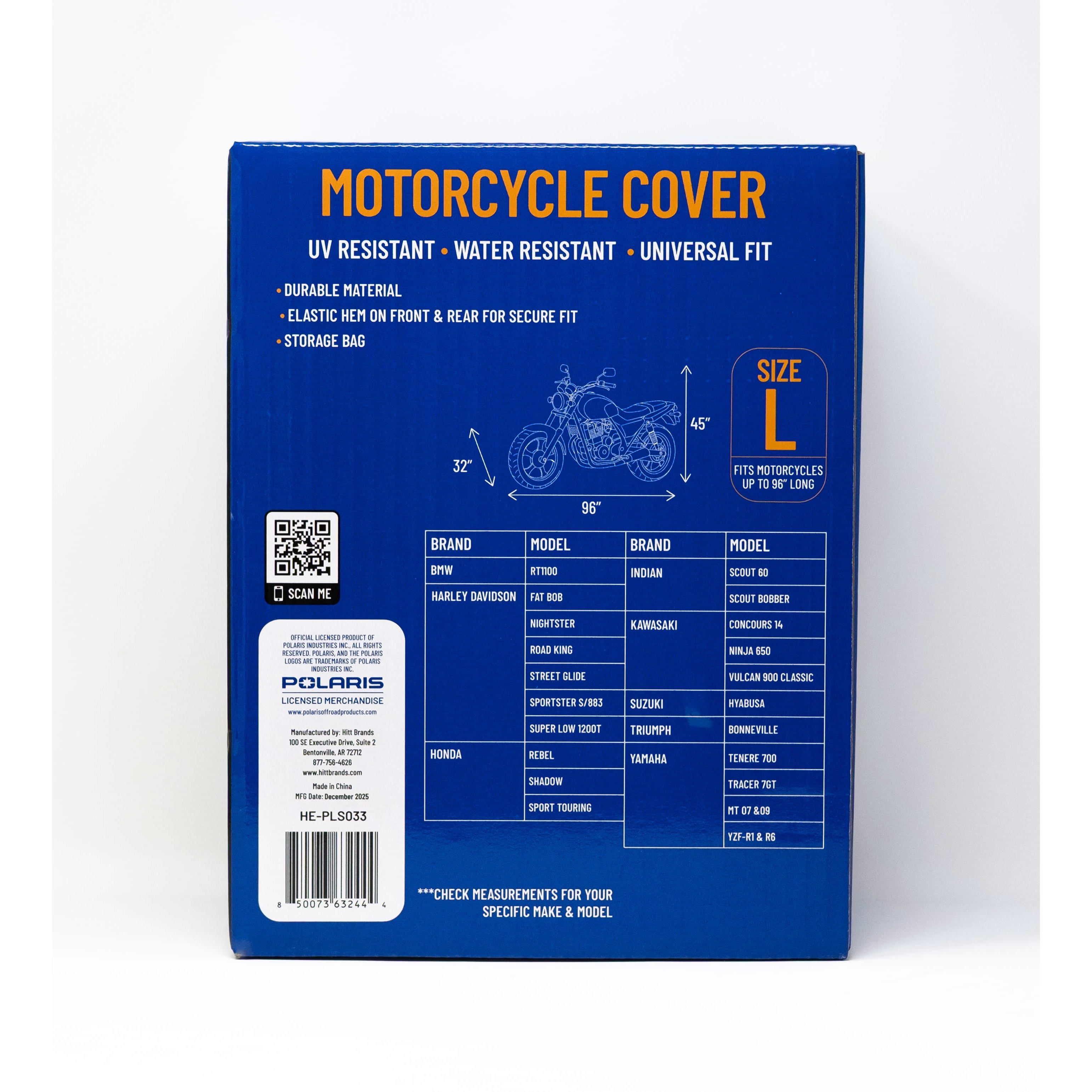 Polaris Heavy Duty Motorcycle Cover- Large up to 96"