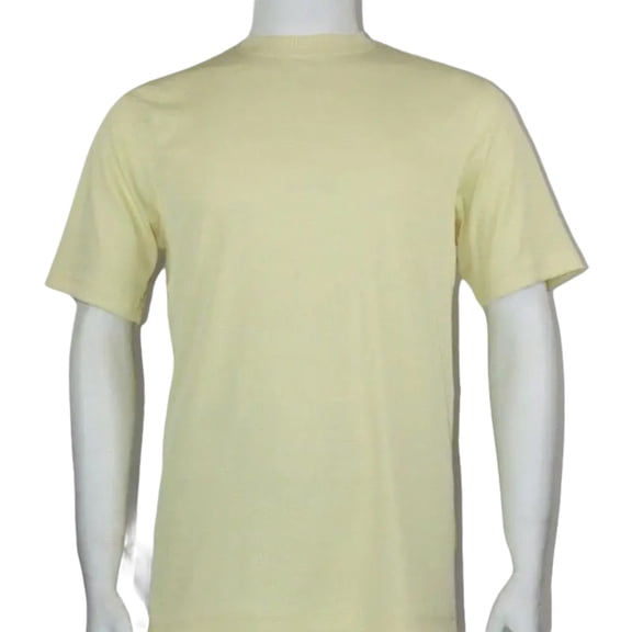 Men Dressy T-Shirt Log-In Uomo Soft Crew Neck Silky Short Sleeves 218 Butter