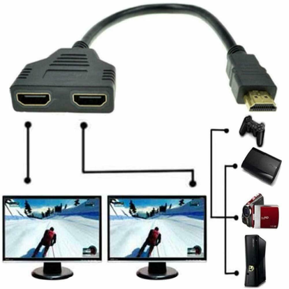 FYL 1080P HDMI 1 Male To Dual HDMI 2 Female Y Splitter Cable Adapter for HDTV LCD TV FYL 1080P HDMI 1 Male To Dual HDMI 2 Female Y Splitter Cable Adapter for HDTV LCD TV