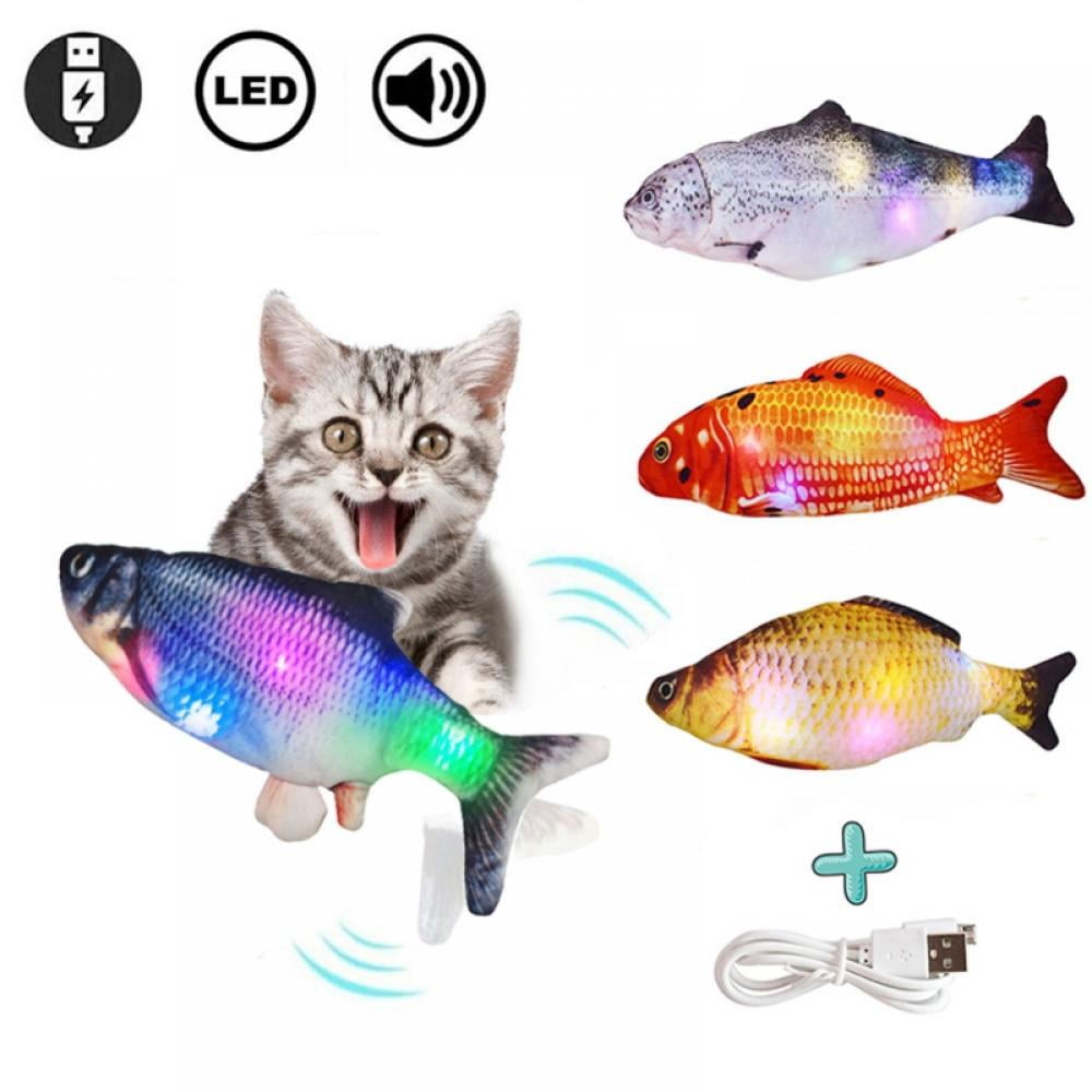 Buy Flippity Fish Cat Toy, Flops and Wiggles Like a Real Fish, with LED