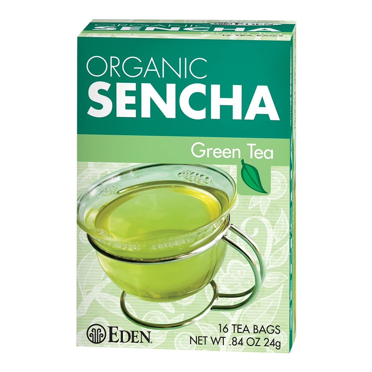 Eden Foods, Organic, Sencha Green Tea, 16 Tea Bags, .84 oz Pack of 3