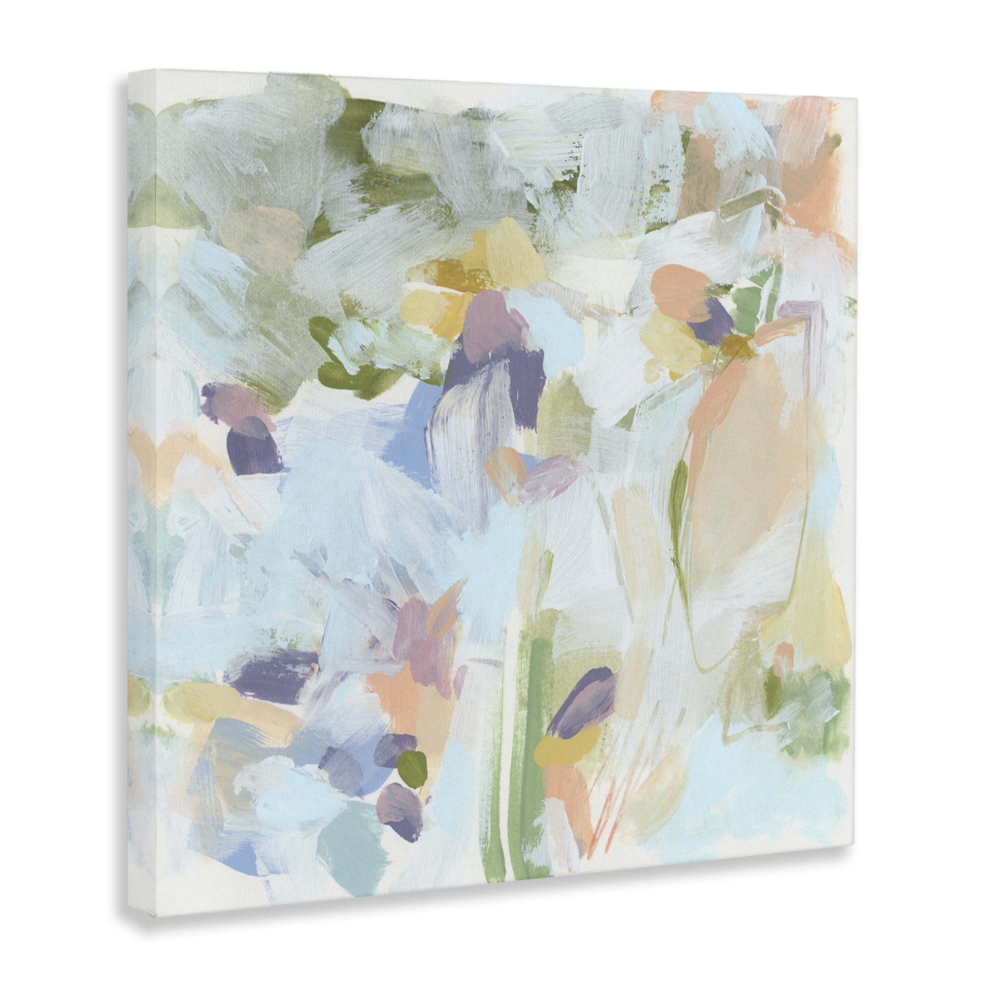 Stupell Industries Chaotic Pastel Arrangement Abstract Painting Wrapped Canvas Art Print Wall Art, 36 x 36