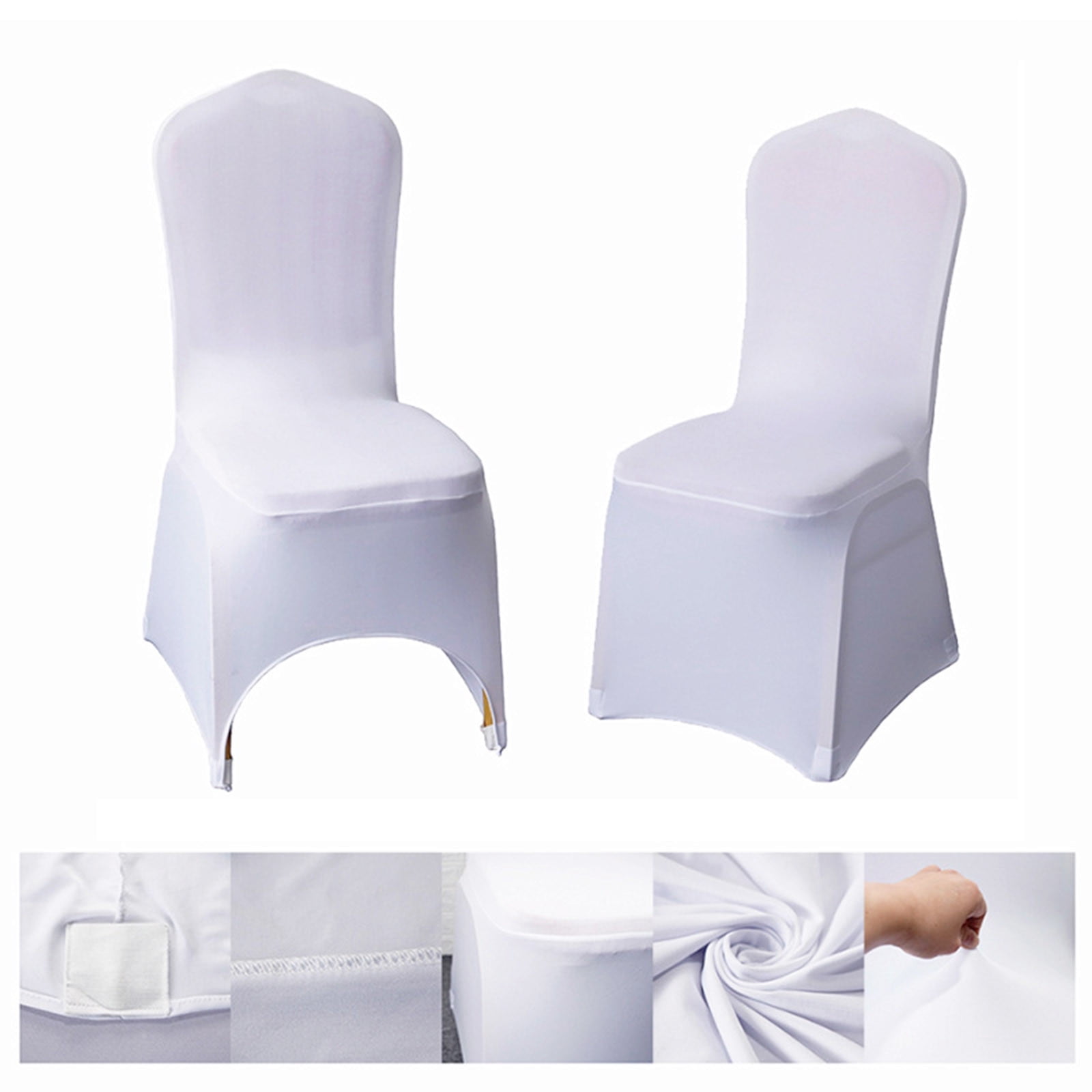 ZZkhGo Today Discount White Chair Covers Polyester Spandex Chair Cover Stretch Slipcovers For Wedding Party Dining Banquet Chair Decoration Covers Walmart