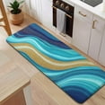 thumbnail image 5 of Dark Blue Marble Gold Line Pattern Kitchen Rug Mat,Kitchen Runner Rugs Non Skid Washable,Decorative Kitchen Floor Mats for Kitchen,Sink,Laundry,17"x47.2", 5 of 7