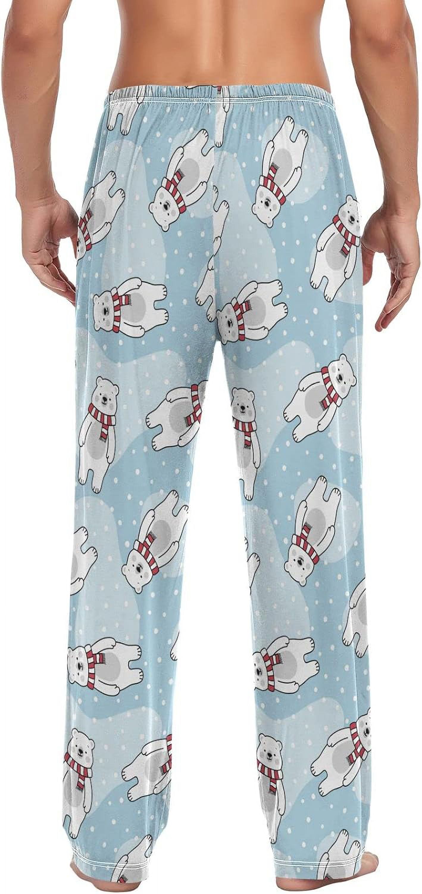 Polar Bear Christmas Snowflake Mens Pajama Pants Sleepwear Lounge Men s Pajama Bottoms Gift for Family Walmart