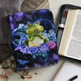 thumbnail image 5 of Xoenoiee Butterfly Floral Frog Pattern Faux Leather Bible Cover for Men Boys Women Girls Christian Bible Case with Handle Carrying Book Case Protector Bible Tote Handbag Gifts, L, 5 of 7