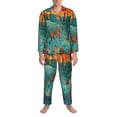 thumbnail image 3 of Hirioo Whimsical Forest Scene for Men's Pajama Sets 2 Piece Pjs Men's Long-Sleeved Pajama Set Button Down Sleepwear,S-XXL-X-Large, 3 of 7