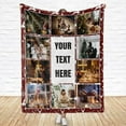thumbnail image 3 of Customized Photo Collage Blanket-Wedding Blanket. Soft Fleece Throw Blanket, Personalized Picture Blanket. Gift for Wedding, Christmas, Birthday & Anniversary.(Photo Blanket- 07, 50" X 60") Blankets, 3 of 5