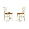 thumbnail image 3 of East West Furniture Eden 3-piece Dining Set with Stool in Buttermilk and Cherry, 3 of 7