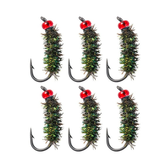 Griffith Gnat Fly Fishing Lure - 2PCS Bionic Fishing Bait Kit with Barb Hook and Box,Nymph Bionic Bait