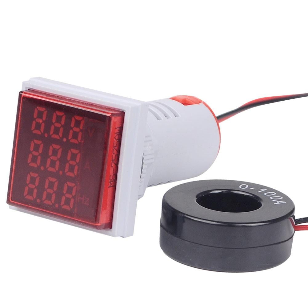 Square LED Digital Voltmeter Ammeter Voltage Current Frequency Tester Meter Kits