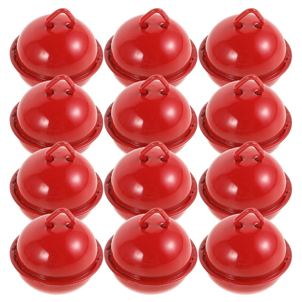 GOOHOCHY 100 cascabeles pequeños para manualidades, accesorios de joyería, decoración navideña (rojos)