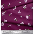 thumbnail image 2 of Soimoi Satin Silk Fabric Leaves & Azalia Floral Fabric Prints by Yard 42 Inch Wide, 2 of 3