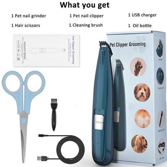NIAIZEK Pet Clipper for Dogs and Cats, Professional Grooming Kit with Stainless Steel Blades, Low Noise, , 1 Set