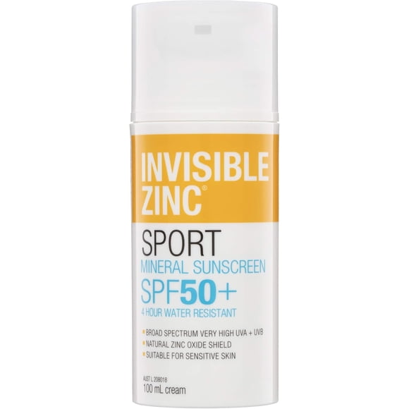 Invisible Zinc Sport Protector Solar SPF50+ 4 Horas Resistente al Agua 100ml