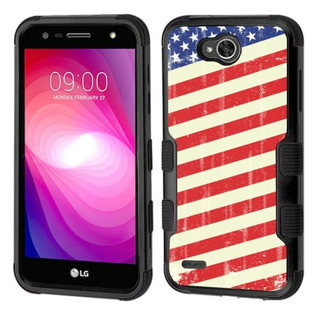 For LG X Power 2 Dual Layer Rugged Case TPU PC Shockproof