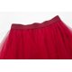 thumbnail image 3 of Falda de ballet de malla con cintura elástica de tul irregular para mujer, 3 of 5