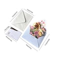 thumbnail image 3 of C Pop Up Flower Greeting Card With Blank Envelope Paper Craft For Mom Day Graduation Birthday Get Well 5.91X4.53 Inch, 3 of 6