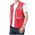 thumbnail image 2 of YanHoo Men's Big and Tall Vest Lightweight Mesh Breathable Jackets Solid Color Outdoor Fishing Jacket Work Travel Cargo Vests with Multi Pockets, 2 of 8