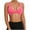 Hot Pink, variant on Womens Twist Front Sports Bra Deep V-Neck Halter Gather Bras Underwire Bikini Top Swim Bathing Suit Tops Yellow L