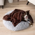 thumbnail image 4 of PetAmi Fluffy Waterproof Dog Blanket For Small Medium Dogs, Soft Warm Pet Sherpa Throw Pee Proof Couch Cover, Reversible Cat Puppy Bed Blanket Sofa Protector, Plush Washable Pad (Brown, 29x40), 4 of 9