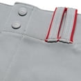 thumbnail image 5 of Champro Sports Triple Crown Open-Bottom Baseball Pants with Side Insert, Adult Small, Grey with Scarlet Insert, 5 of 5