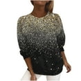 thumbnail image 1 of DPTALR Women Round Neck Loose Printed Long Sleeve Pullover T-Shirt Top, 1 of 5
