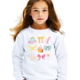 thumbnail image 2 of Pastel Coquette Birthday Things Sweatshirt for Toddlers, Kids & Teens Girly Party Sweater White Sweatshirt Youth Large, 2 of 5