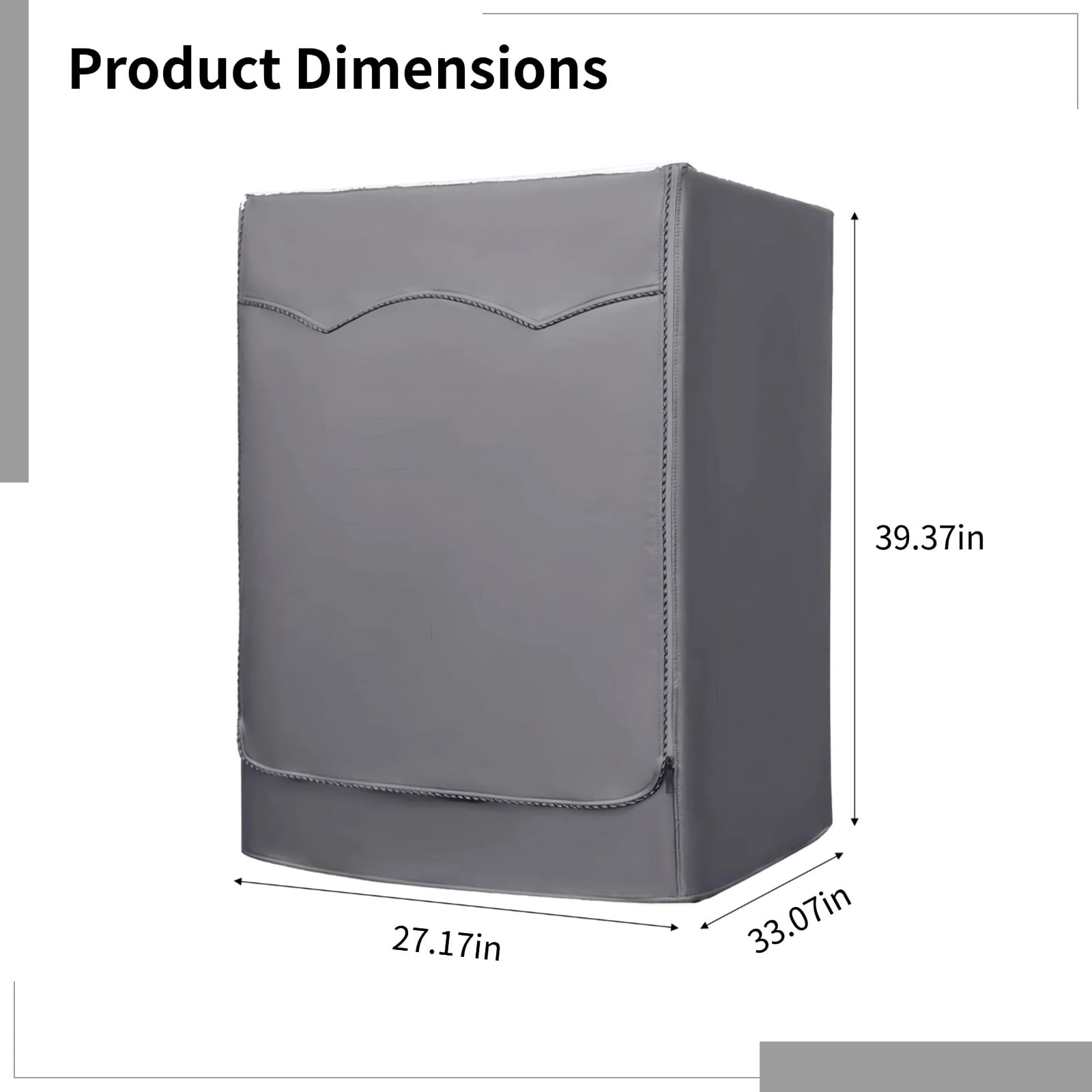 Waterproof and Sunlight-Resistant Washer Cover, Fits Most Top-Loading Washing Machines, Oxford Fabric, Dustproof, Sunproof, Anti-Sunlight, Water-Repellent, Size 27 x 33 x 39 Inches