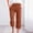 Coffee, variant on Brondbend Women Cropped Pants Casual Straight Leg Capri Pants for Women Elastic Mid Waist Solid Color Drawstring Cotton Trousers with Pocket Fashion Relaxed Fit Summer Fall Outdoor Vacation