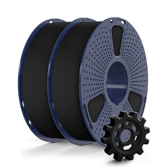SUNLU High Speed PETG Filament 1.75mm Bundle, Less Stringing PETG 3D Printer Filament, 2kg in Total, 1kg per Spool, 2 Pack, Black+Black