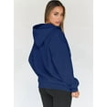thumbnail image 6 of Womens Zip Up Hoodies Oversized Sweatshirts Fall School Fashion Outfits Casual Jackets Winter Clothes Navy Blue L, 6 of 7