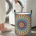 thumbnail image 5 of Sikiie Round Mandala Print Round Dirty Clothes Basket, Waterproof Standing Foldable Storage Basket, for Laundry Room, Bedroom, Bathroom Storage-Small, 5 of 6