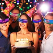 POINTERTECK LED Bluetooth Full-color Light-emitting Glasses, Programmable LED Smart Glasses, APP Control Strap